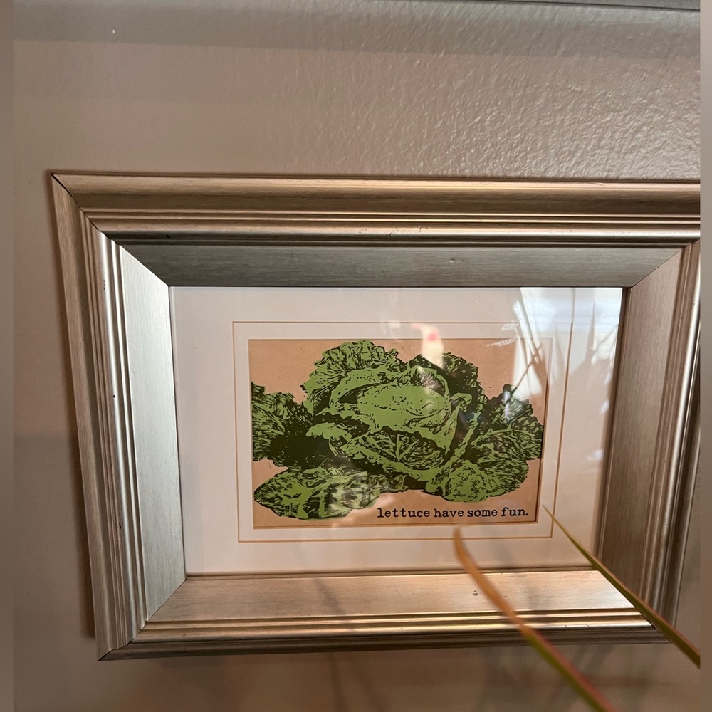 lettuce framed picture